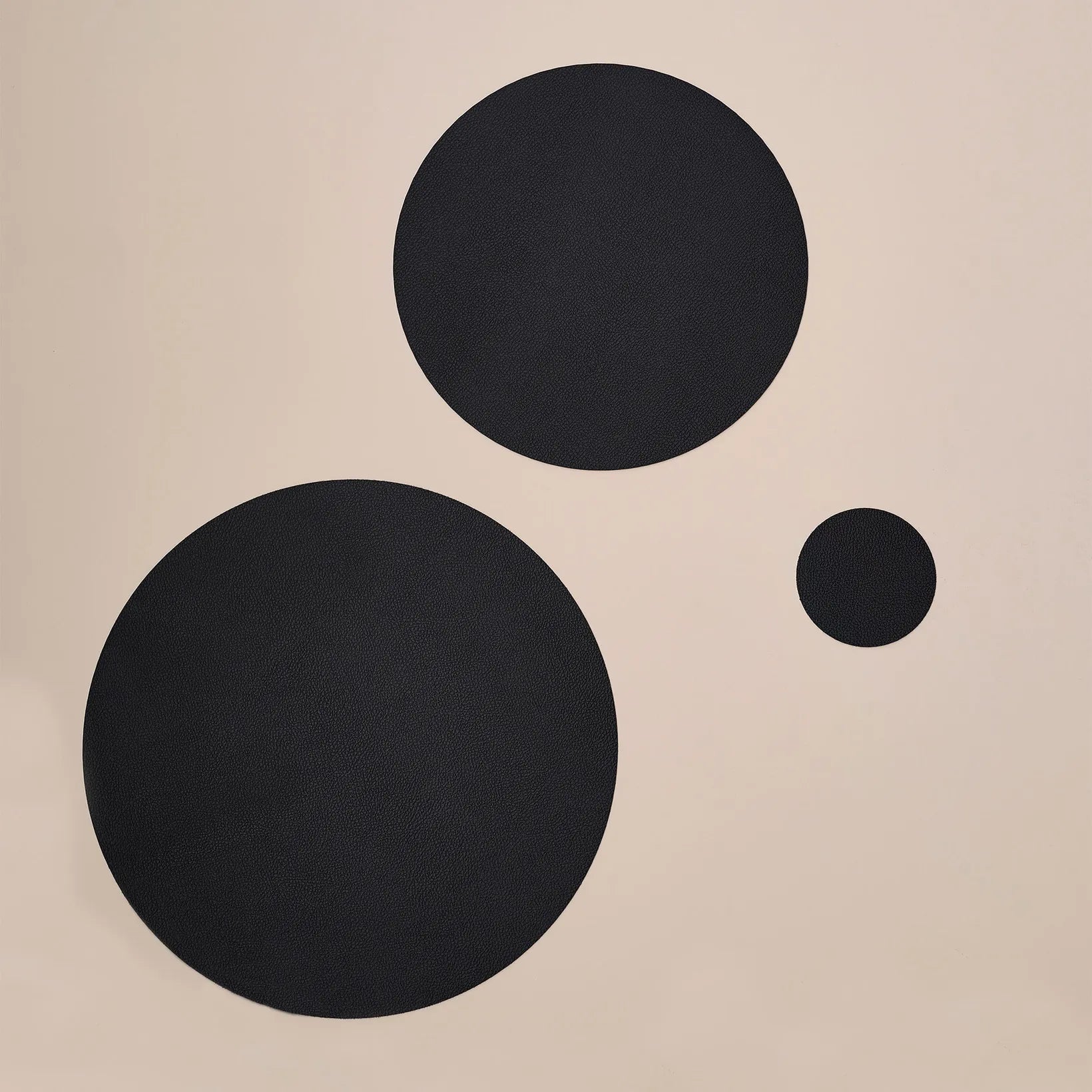 Wendbares Tischset Ø30 cm Latte/Schwarz